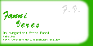 fanni veres business card